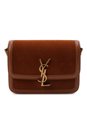 Женская сумка solferino ysl lock small SAINT LAURENT коричневого цвета по цене 161000 руб., арт. 634306/24M3W | Фото 1 Женская сумка solferino ysl lock small SAINT LAURENT коричневого цвета, арт. 634306/24M3W | Фото 1 (Размер: small; Материал: Текстиль; Сумки-технические: Сумки через плечо)
