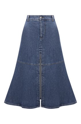Женская джинсовая юбка STELLA MCCARTNEY синего цвета по цене 44350 руб., арт. 603987/S0H48 | Фото 1 Женская джинсовая юбка STELLA MCCARTNEY синего цвета, арт. 603987/S0H48 | Фото 1 (Материал внешний: Хлопок; Стили: Гламурный; Кросс-КТ: Деним; Женское Кросс-КТ: Юбка-одежда; Длина Ж (юбки, платья, шорты): До колена)