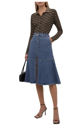 Женская джинсовая юбка STELLA MCCARTNEY синего цвета по цене 44350 руб., арт. 603987/S0H48 | Фото 2 Женская джинсовая юбка STELLA MCCARTNEY синего цвета, арт. 603987/S0H48 | Фото 2 (Материал внешний: Хлопок; Стили: Гламурный; Кросс-КТ: Деним; Женское Кросс-КТ: Юбка-одежда; Длина Ж (юбки, платья, шорты): До колена)