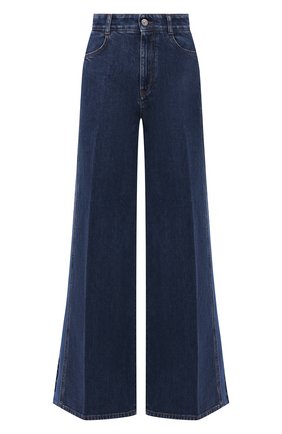 Женские джинсы STELLA MCCARTNEY темно-синего цвета по цене 72700 руб., арт. 603982/S0H51 | Фото 1 Женские джинсы STELLA MCCARTNEY темно-синего цвета, арт. 603982/S0H51 | Фото 1 (Материал внешний: Хлопок, Деним; Длина (брюки, джинсы): Стандартные; Стили: Гламурный; Кросс-КТ: Деним; Силуэт Ж (брюки и джинсы): Расклешенные)