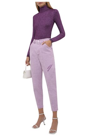 Женские джинсы STELLA MCCARTNEY сиреневого цвета по цене 56950 руб., арт. 603003/S0H49 | Фото 2 Женские джинсы STELLA MCCARTNEY сиреневого цвета, арт. 603003/S0H49 | Фото 2 (Материал внешний: Хлопок, Деним; Длина (брюки, джинсы): Стандартные; Стили: Спорт-шик; Кросс-КТ: Деним; Силуэт Ж (брюки и джинсы): Прямые)