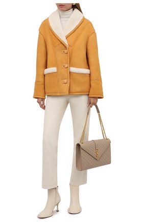Женская дубленка из овчины FORTE DEI MARMI COUTURE оранжевого цвета по цене 196000 руб., арт. 21WF1905 | Фото 2 Женская дубленка из овчины FORTE DEI MARMI COUTURE оранжевого цвета, арт. 21WF1905 | Фото 2 (Материал внешний: Натуральный мех; Рукава: Длинные; Длина (верхняя одежда): Короткие; Стили: Гламурный; Женское Кросс-КТ: Мех)