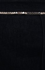 Женская джинсовая юбка CHLOÉ темно-синего цвета, арт. CHC21ADJ11151 | Фото 5 (Стили: Гламурный; Кросс-КТ: Деним; Женское Кросс-КТ: Юбка-одежда; Материал внешний: Хлопок, Деним; Длина Ж (юбки, платья, шорты): До колена)