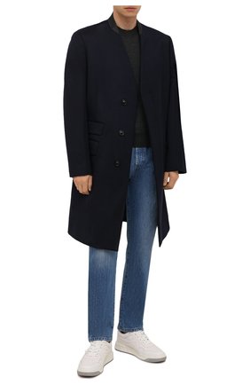 Мужской шерстяное пальто MAISON MARGIELA синего цвета по цене 227000 руб., арт. S50AA0103/S48109 | Фото 2 Мужской шерстяное пальто MAISON MARGIELA синего цвета, арт. S50AA0103/S48109 | Фото 2 (Рукава: Длинные; Материал внешний: Шерсть; Материал подклада: Вискоза; Длина (верхняя одежда): До колена; Мужское Кросс-КТ: пальто-верхняя одежда; Стили: Минимализм)