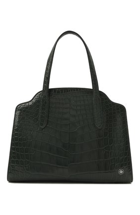 Женский сумка sesia medium из кожи аллигатора LORO PIANA темно-зеленого цвета по цене 2895000 руб., арт. FAL6771/AMIS | Фото 1 Женский сумка sesia medium из кожи аллигатора LORO PIANA темно-зеленого цвета, арт. FAL6771/AMIS | Фото 1 (Размер: medium; Ремень/цепочка: На ремешке; Сумки-технические: Сумки-шопперы)