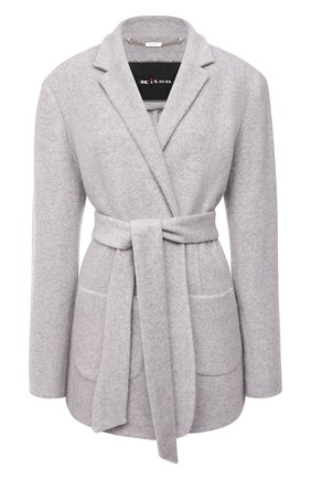 Женский кашемировый жакет KITON светло-серого цвета по цене 399500 руб., арт. D52519PK0176A | Фото 1 Женский кашемировый жакет KITON светло-серого цвета, арт. D52519PK0176A | Фото 1 (Материал внешний: Кашемир, Шерсть; Длина (для топов): Удлиненные; Рукава: Длинные; Материал подклада: Шелк; Стили: Кэжуэл; Случай: Повседневный; 1-2-бортные: Однобортные)