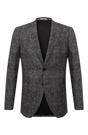 Мужской пиджак из шерсти и хлопка SARTORIA LATORRE серого цвета по цене 77800 руб., арт. G0I7MF QA0438 | Фото 1 Мужской пиджак из шерсти и хлопка SARTORIA LATORRE серого цвета, арт. G0I7MF QA0438 | Фото 1 (Материал подклада: Купро; Материал внешний: Хлопок, Шерсть; Пиджаки М: Приталенный; Случай: Коктейльный; 1-2-бортные: Однобортные; Стили: Классический; Длина (для топов): Стандартные; Рукава: Длинные)