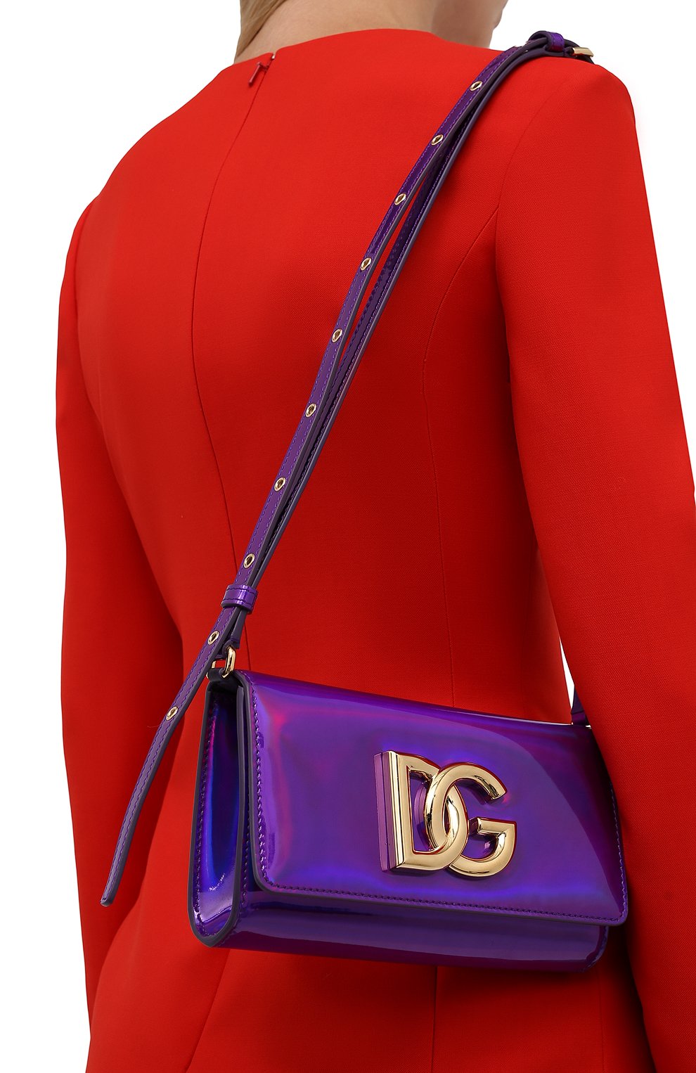 Женский клатч 3.5 DOLCE & GABBANA фиолетового цвета по цене 99950 руб., арт. BB7082/AQ495 | Фото 5 Женский клатч 3.5 DOLCE & GABBANA фиолетового цвета, арт. BB7082/AQ495 | Фото 5 (Женское Кросс-КТ: Вечерняя сумка, Клатч-клатчи; Сумки: Сумки; Материал: Натуральная кожа; Ремень/цепочка: На ремешке; Размер: small)