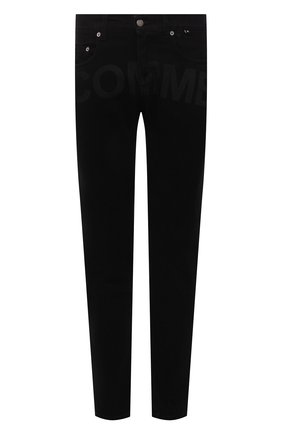 Мужские джинсы COMME DES FUCKDOWN черного цвета, арт. CDFU1381 | Фото 1 (Материал внешний: Хлопок, Деним; Длина (брюки, джинсы): Стандартные; Кросс-КТ: Деним; Силуэт М (брюки): Узкие; Стили: Гранж)