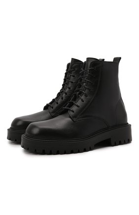 Мужские кожаные ботинки VIC MATIE черного цвета, арт. 1W3061U.W90W890101 | Фото 1 (Подошва: Массивная; Мужское Кросс-КТ: Ботинки-обувь; Материал внешний: Кожа; Материал утеплителя: Натуральный мех)