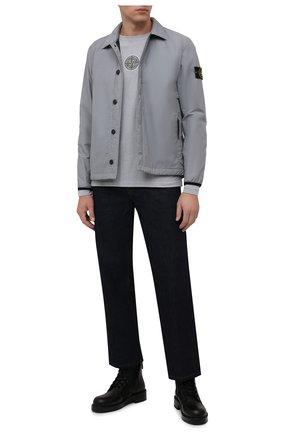 Мужская хлопковый лонгслив STONE ISLAND светло-серого цвета по цене 15100 руб., арт. 751520793 | Фото 2 Мужская хлопковый лонгслив STONE ISLAND светло-серого цвета, арт. 751520793 | Фото 2 (Материал внешний: Хлопок; Длина (для топов): Стандартные; Рукава: Длинные; Принт: С принтом)