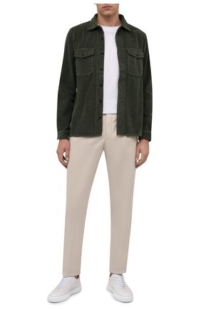 Мужская хлопковая рубашка STONE ISLAND хаки цвета по цене 25100 руб., арт. 751512111 | Фото 2 Мужская хлопковая рубашка STONE ISLAND хаки цвета, арт. 751512111 | Фото 2 (Материал внешний: Хлопок; Длина (для топов): Стандартные; Рукава: Длинные; Случай: Повседневный; Принт: Однотонные; Манжеты: На пуговицах; Воротник: Кент; Стили: Кэжуэл)