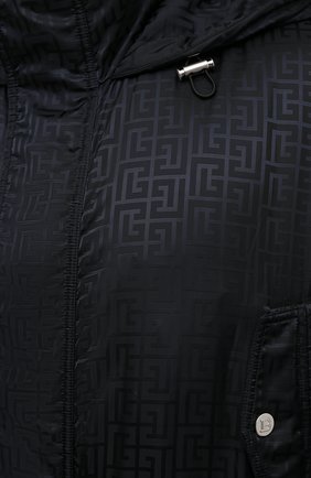 Мужская парка BALMAIN черного цвета, арт. WH1TJ031/X167 | Фото 5 (Кросс-КТ: Куртка; Рукава: Длинные; Материал внешний: Синтетический материал; Материал подклада: Синтетический материал; Длина (верхняя одежда): Длинные; Стили: Кэжуэл)