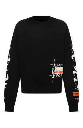 Мужской хлопковый свитшот HERON PRESTON черного цвета по цене 37450 руб., арт. HMBA016F21JER0051001 | Фото 1 Мужской хлопковый свитшот HERON PRESTON черного цвета, арт. HMBA016F21JER0051001 | Фото 1 (Материал внешний: Хлопок; Рукава: Длинные; Длина (для топов): Стандартные; Мужское Кросс-КТ: свитшот-одежда; Принт: С принтом; Стили: Спорт-шик)