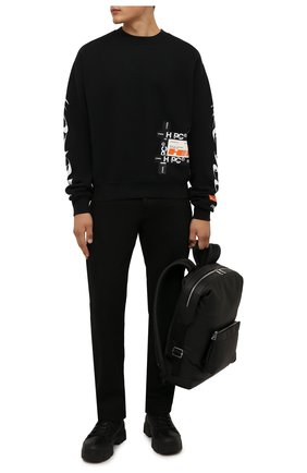 Мужской хлопковый свитшот HERON PRESTON черного цвета по цене 37450 руб., арт. HMBA016F21JER0051001 | Фото 2 Мужской хлопковый свитшот HERON PRESTON черного цвета, арт. HMBA016F21JER0051001 | Фото 2 (Материал внешний: Хлопок; Рукава: Длинные; Длина (для топов): Стандартные; Мужское Кросс-КТ: свитшот-одежда; Принт: С принтом; Стили: Спорт-шик)