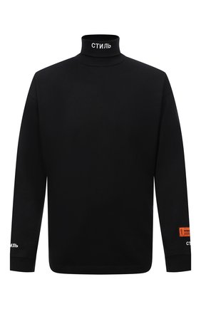 Мужской хлопковая водолазка HERON PRESTON черного цвета по цене 19950 руб., арт. HMAB020F21JER0011001 | Фото 1 Мужской хлопковая водолазка HERON PRESTON черного цвета, арт. HMAB020F21JER0011001 | Фото 1 (Длина (для топов): Стандартные; Рукава: Длинные; Материал внешний: Хлопок; Мужское Кросс-КТ: Водолазка-одежда; Принт: С принтом; Стили: Гранж)