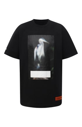 Мужская хлопковая футболка HERON PRESTON черного цвета по цене 22350 руб., арт. HMAA026F21JER0011005 | Фото 1 Мужская хлопковая футболка HERON PRESTON черного цвета, арт. HMAA026F21JER0011005 | Фото 1 (Длина (для топов): Удлиненные; Рукава: Короткие; Материал внешний: Хлопок; Принт: С принтом; Стили: Гранж)