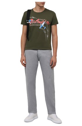 Мужская хлопковая футболка BALMAIN хаки цвета по цене 44400 руб., арт. WH0EF000/G123 | Фото 2 Мужская хлопковая футболка BALMAIN хаки цвета, арт. WH0EF000/G123 | Фото 2 (Рукава: Короткие; Материал внешний: Хлопок; Длина (для топов): Стандартные; Принт: С принтом)