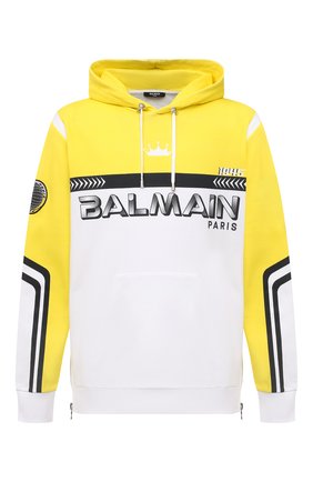 Мужской хлопковое худи BALMAIN разноцветного цвета по цене 121000 руб., арт. WH1JT000/G084 | Фото 1 Мужской хлопковое худи BALMAIN разноцветного цвета, арт. WH1JT000/G084 | Фото 1 (Длина (для топов): Удлиненные; Рукава: Длинные; Материал внешний: Хлопок; Мужское Кросс-КТ: Худи-одежда; Принт: С принтом; Стили: Спорт-шик)