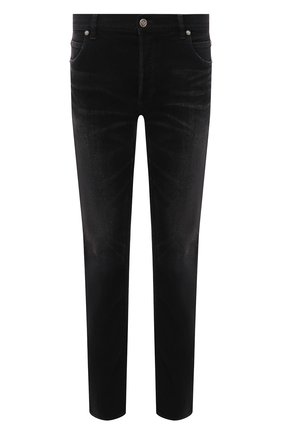 Мужские джинсы BALMAIN черного цвета по цене 68000 руб., арт. WH1MH000/146D | Фото 1 Мужские джинсы BALMAIN черного цвета, арт. WH1MH000/146D | Фото 1 (Материал внешний: Хлопок; Длина (брюки, джинсы): Стандартные; Кросс-КТ: Деним; Силуэт М (брюки): Узкие; Детали: Потертости; Стили: Гранж)
