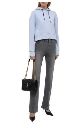 Женский хлопковое худи BALMAIN светло-голубого цвета по цене 45700 руб., арт. WF1JP000/B013 | Фото 2 Женский хлопковое худи BALMAIN светло-голубого цвета, арт. WF1JP000/B013 | Фото 2 (Материал внешний: Хлопок; Женское Кросс-КТ: Худи-одежда; Рукава: Длинные; Длина (для топов): Стандартные; Стили: Спорт-шик)