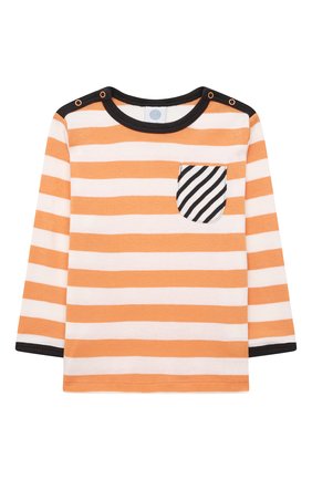 Детский хлопковая пижама SANETTA оранжевого цвета, арт. 221658 | Фото 2 (Рукава: Длинные; Материал внешний: Хлопок; Ростовка одежда: 9 мес | 74 см, 12 мес | 80 см, 18 мес | 86 см, 24 мес | 92 см, 36 мес | 98 см)