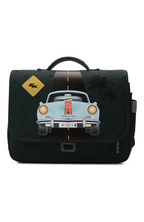 Детская портфель mini JEUNE PREMIER темно-зеленого цвета по цене 15860 руб., арт. Itn21170 | Фото 1 Детская портфель mini JEUNE PREMIER темно-зеленого цвета, арт. Itn21170 | Фото 1 (Материал: Текстиль)