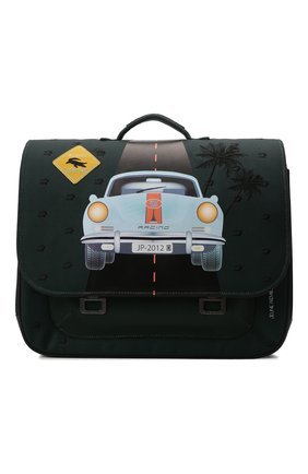 Детская портфель maxi JEUNE PREMIER темно-зеленого цвета по цене 21160 руб., арт. Itx21170 | Фото 1 Детская портфель maxi JEUNE PREMIER темно-зеленого цвета, арт. Itx21170 | Фото 1 (Материал: Текстиль)