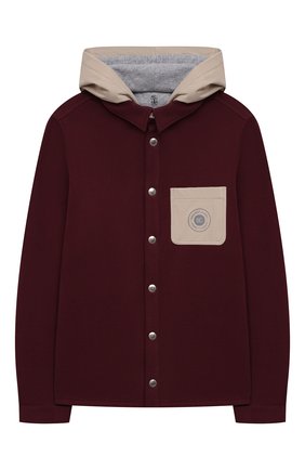 Детского ветровка BRUNELLO CUCINELLI бордового цвета по цене 34400 руб., арт. BM810E161C | Фото 1 Детского ветровка BRUNELLO CUCINELLI бордового цвета, арт. BM810E161C | Фото 1 (Материал внешний: Хлопок; Кросс-КТ: Ветровка, Сезон: демисезон; Рукава: Длинные; Ростовка одежда: 12 лет | 152 см)