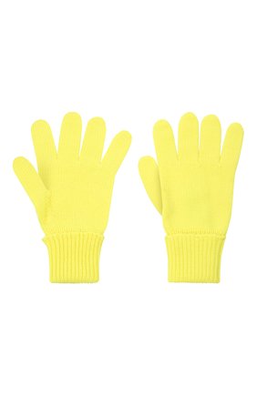 Детские шерстяные перчатки IL TRENINO желтого цвета, арт. 21 4055 | Фото 2 (Материал: Шерсть, Текстиль)