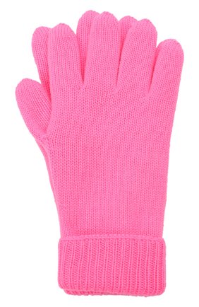 Детские шерстяные перчатки IL TRENINO розового цвета, арт. 21 4063 | Фото 1 (Материал: Шерсть, Текстиль)