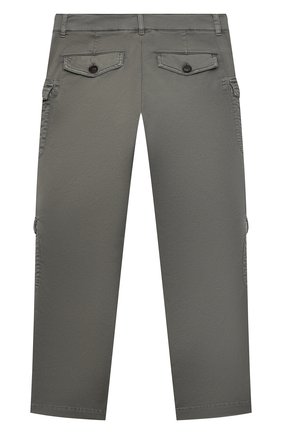 Детские хлопковые брюки BRUNELLO CUCINELLI хаки цвета по цене 54500 руб., арт. B289LP112B | Фото 2 Детские хлопковые брюки BRUNELLO CUCINELLI хаки цвета, арт. B289LP112B | Фото 2 (Материал внешний: Хлопок; Мальчики Кросс-КТ: Брюки-одежда; Ростовка одежда: 10 - 11 лет | 140 - 146см)