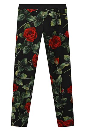 Детские хлопковые леггинсы DOLCE & GABBANA черного цвета по цене 14900 руб., арт. L5JP3J/FSGYF/8-14 | Фото 2 Детские хлопковые леггинсы DOLCE & GABBANA черного цвета, арт. L5JP3J/FSGYF/8-14 | Фото 2 (Материал внешний: Хлопок; Девочки Кросс-КТ: Брюки-спорт; Ростовка одежда: 10 - 11 лет | 140 - 146см, 12 лет | 152 см, 8 лет | 128 см)
