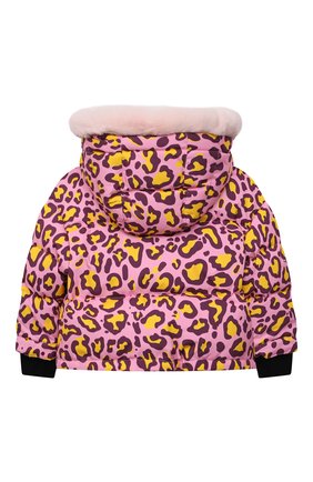 Детская пуховая куртка DOLCE & GABBANA розового цвета, арт. L5JBJU/G7A6Q/8-14 | Фото 2 (Кросс-КТ: Сезон: зима; Девочки Кросс-КТ: Пуховик-верхняя одежда; Рукава: Длинные; Материал внешний: Синтетический материал; Материал подклада: Синтетический материал; Материал утеплителя: Пух и перо; Ростовка одежда: 10 - 11 лет | 140 - 146см, 12 лет | 152 см, 8 лет | 128 см)