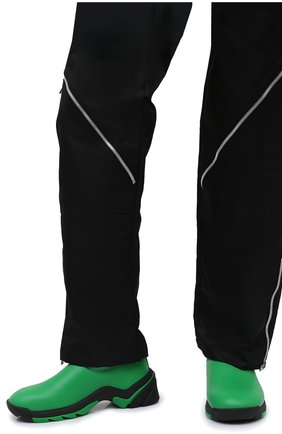 Мужские кожаные кроссовки flash BOTTEGA VENETA зеленого цвета, арт. 667069/VBSD0 | Фото 3 (Материал внешний: Кожа; Материал внутренний: Натуральная кожа, Текстиль; Стили: Гранж; Материал утеплителя: Без утеплителя; Подошва: Массивная)