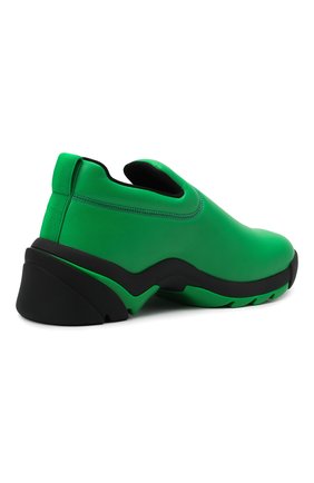 Мужские кожаные кроссовки flash BOTTEGA VENETA зеленого цвета, арт. 667069/VBSD0 | Фото 5 (Материал внешний: Кожа; Материал внутренний: Натуральная кожа, Текстиль; Стили: Гранж; Материал утеплителя: Без утеплителя; Подошва: Массивная)