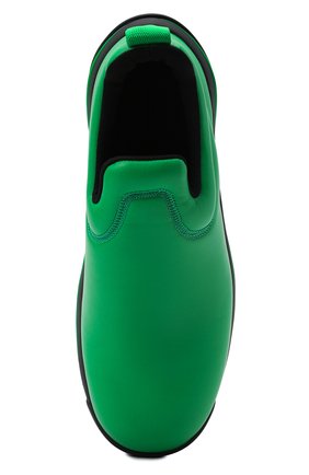 Мужские кожаные кроссовки flash BOTTEGA VENETA зеленого цвета, арт. 667069/VBSD0 | Фото 6 (Материал внешний: Кожа; Материал внутренний: Натуральная кожа, Текстиль; Стили: Гранж; Материал утеплителя: Без утеплителя; Подошва: Массивная)