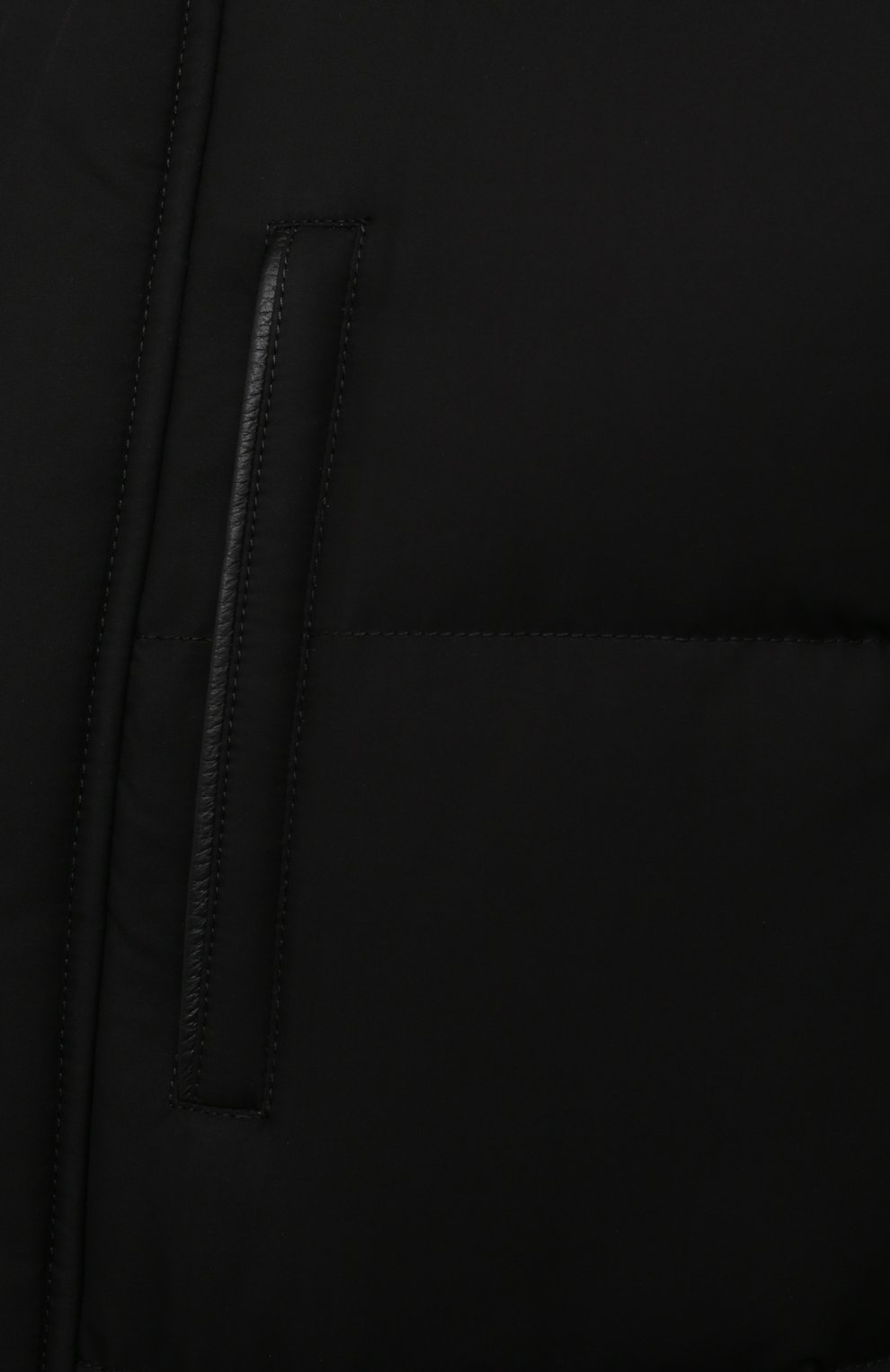 Мужская пуховик с меховой отделкой ANDREA CAMPAGNA черного цвета, арт. A3T742/3841 | Фото 5 (Кросс-КТ: Куртка; Мужское Кросс-КТ: пуховик-короткий; Материал утеплителя: Шерсть, Пух и перо; Рукава: Длинные; Длина (верхняя одежда): До середины бедра; Материал внешний: Синтетический материал; Региональные ограничения белый список (Axapta Mercury): RU; Стили: Кэжуэл)