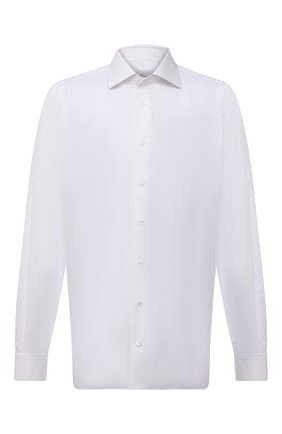 Мужская хлопковая сорочка BRIONI белого цвета по цене 69950 руб., арт. RCL40W/P708I | Фото 1 Мужская хлопковая сорочка BRIONI белого цвета, арт. RCL40W/P708I | Фото 1 (Материал внешний: Хлопок; Рукава: Длинные; Длина (для топов): Стандартные; Случай: Формальный; Принт: Однотонные; Стили: Классический; Рубашки М: Classic Fit; Манжеты: На пуговицах; Воротник: Акула; Big sizes: Big Sizes)
