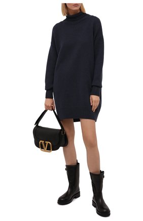 Женские кожаные сапоги VERSACE черного цвета по цене 103500 руб., арт. 1000841/1A00633 | Фото 2 Женские кожаные сапоги VERSACE черного цвета, арт. 1000841/1A00633 | Фото 2 (Каблук высота: Низкий; Подошва: Платформа; Материал внутренний: Натуральная кожа; Каблук тип: Устойчивый; Высота голенища: Средние)