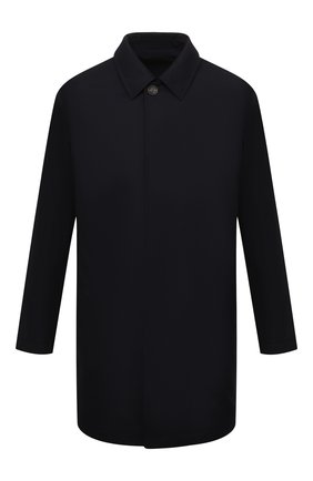 Мужской шерстяной плащ ERMENEGILDO ZEGNA темно-синего цвета по цене 218500 руб., арт. UYT98/V308 | Фото 1 Мужской шерстяной плащ ERMENEGILDO ZEGNA темно-синего цвета, арт. UYT98/V308 | Фото 1 (Рукава: Длинные; Материал внешний: Шерсть; Материал подклада: Синтетический материал; Длина (верхняя одежда): До середины бедра; Мужское Кросс-КТ: Плащ-верхняя одежда; Стили: Классический)