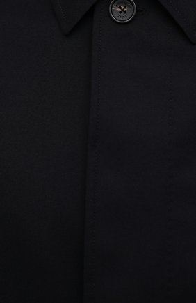 Мужской шерстяной плащ ERMENEGILDO ZEGNA темно-синего цвета, арт. UYT98/V308 | Фото 5 (Мужское Кросс-КТ: Плащ-верхняя одежда; Материал внешний: Шерсть; Рукава: Длинные; Длина (верхняя одежда): До середины бедра; Стили: Классический; Материал подклада: Синтетический материал)