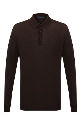 Мужское шерстяное поло KITON темно-коричневого цвета по цене 169000 руб., арт. UK864L | Фото 1 Мужское шерстяное поло KITON темно-коричневого цвета, арт. UK864L | Фото 1 (Длина (для топов): Стандартные; Рукава: Длинные; Материал внешний: Шерсть; Застежка: Пуговицы; Стили: Классический; Кросс-КТ: Трикотаж; Big sizes: Big Sizes)