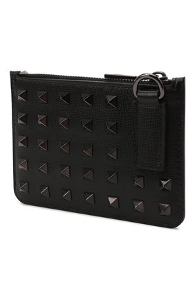 Мужской кожаный кошелек для монет VALENTINO черного цвета по цене 54600 руб., арт. WY0P0T14/PWR | Фото 2 Мужской кожаный кошелек для монет VALENTINO черного цвета, арт. WY0P0T14/PWR | Фото 2 (Материал: Натуральная кожа)