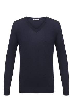 Мужской шерстяной пуловер IL BORGO CASHMERE синего цвета по цене 37200 руб., арт. 54-1207G0 | Фото 1 Мужской шерстяной пуловер IL BORGO CASHMERE синего цвета, арт. 54-1207G0 | Фото 1 (Материал внешний: Шерсть; Мужское Кросс-КТ: Пуловеры; Стили: Кэжуэл; Вырез: V-образный; Рукава: Длинные; Длина (для топов): Стандартные)