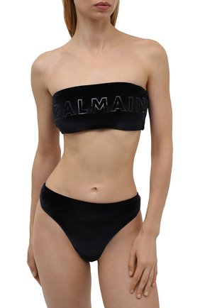 Женский раздельный купальник BALMAIN черного цвета по цене 49450 руб., арт. BKBSA0520 | Фото 2 Женский раздельный купальник BALMAIN черного цвета, арт. BKBSA0520 | Фото 2 (Материал внешний: Синтетический материал; Женское Кросс-КТ: Раздельные купальники)