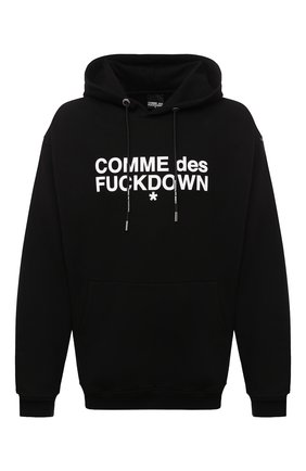 Мужской хлопковое худи COMME DES FUCKDOWN черного цвета по цене 12700 руб., арт. CDFU1230 | Фото 1 Мужской хлопковое худи COMME DES FUCKDOWN черного цвета, арт. CDFU1230 | Фото 1 (Материал внешний: Хлопок; Рукава: Длинные; Длина (для топов): Стандартные; Мужское Кросс-КТ: Худи-одежда; Принт: С принтом; Стили: Спорт-шик)
