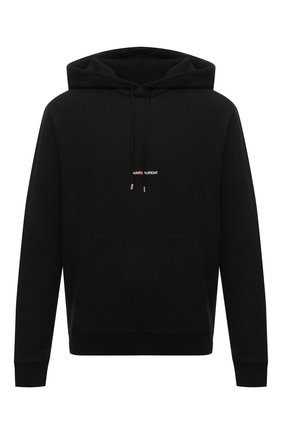 Мужской хлопковое худи SAINT LAURENT черного цвета по цене 56700 руб., арт. 677259/YB2PG | Фото 1 Мужской хлопковое худи SAINT LAURENT черного цвета, арт. 677259/YB2PG | Фото 1 (Материал внешний: Хлопок; Мужское Кросс-КТ: Худи-одежда; Принт: С принтом; Стили: Минимализм; Длина (для топов): Стандартные; Рукава: Длинные)