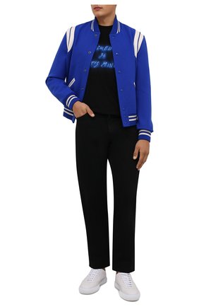 Мужская хлопковая футболка SAINT LAURENT черного цвета по цене 28450 руб., арт. 670106/Y36JW | Фото 2 Мужская хлопковая футболка SAINT LAURENT черного цвета, арт. 670106/Y36JW | Фото 2 (Длина (для топов): Стандартные; Материал внешний: Хлопок; Рукава: Короткие; Принт: С принтом; Стили: Кэжуэл)