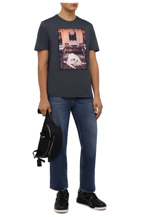 Мужская хлопковая футболка LIMITATO серого цвета по цене 16100 руб., арт. CINEMA TIME/T-SHIRT | Фото 2 Мужская хлопковая футболка LIMITATO серого цвета, арт. CINEMA TIME/T-SHIRT | Фото 2 (Материал внешний: Хлопок; Рукава: Короткие; Принт: С принтом; Стили: Гранж; Длина (для топов): Стандартные)